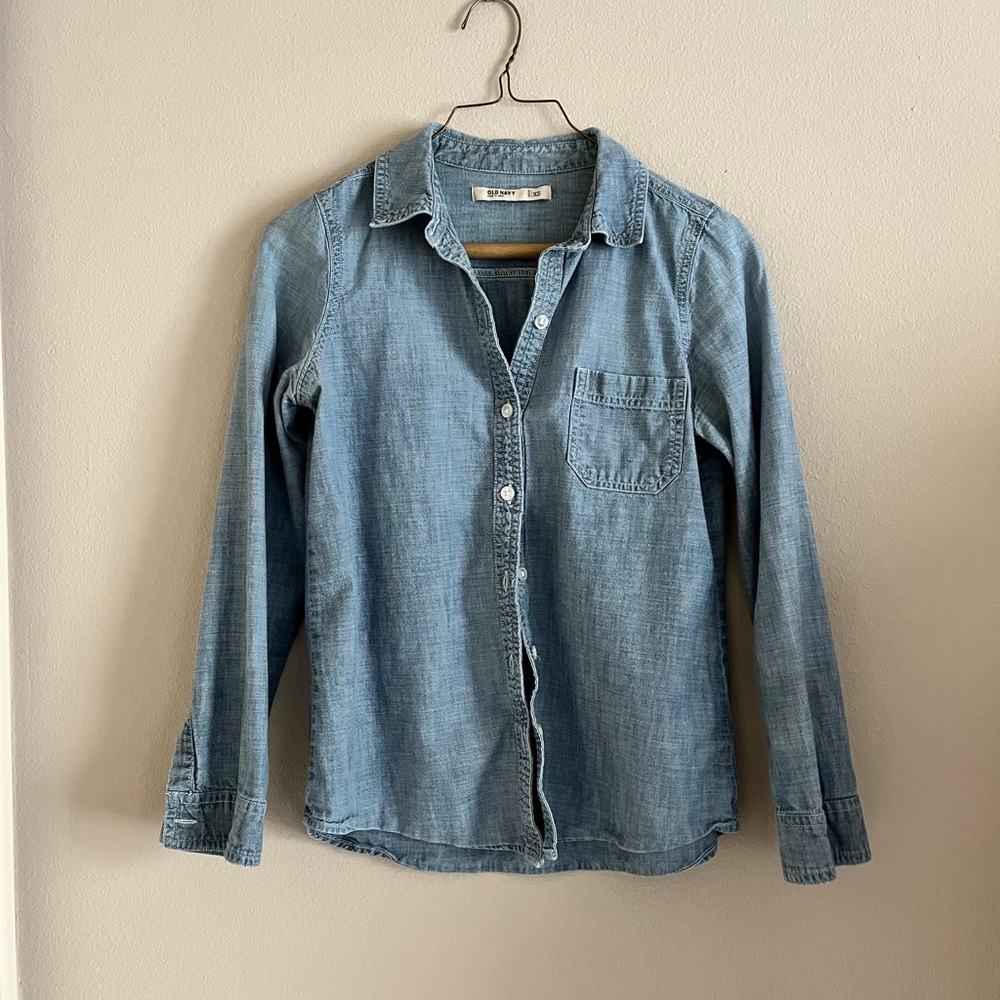 Chambray Button-Up Shirt